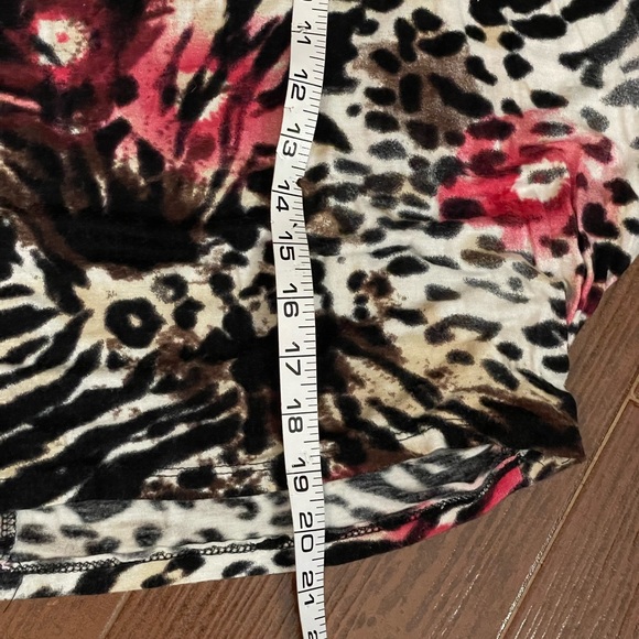 Agaci zebra blouse Cold Shoulder Animal Print size Small silver rings black pink - Picture 9 of 14